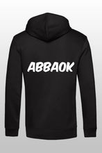 Lade das Bild in den Galerie-Viewer, Abbaok Schriftzug Hoodie Schwarz Duo
