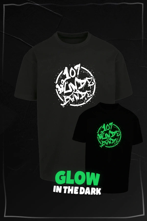 107 Hundebande Oversize Shirt glow in the dark