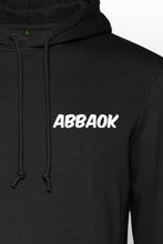 Lade das Bild in den Galerie-Viewer, Abbaok Schriftzug Hoodie Schwarz Duo
