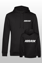 Lade das Bild in den Galerie-Viewer, Abbaok Schriftzug Hoodie Schwarz Duo
