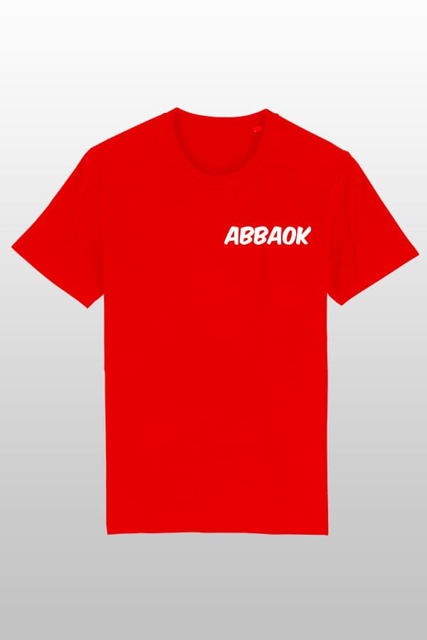 Abbaok Schriftzug T-Shirt Duo rot