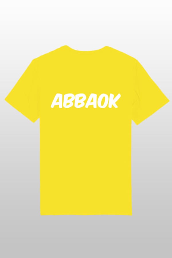 Abbaok Schriftzug T-Shirt Duo gelb