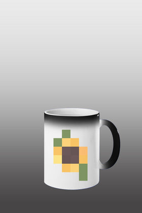 Caravas Pixelsonnenblume Magic Tasse