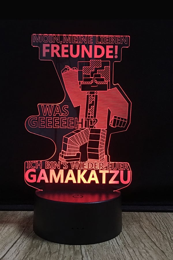 Gamakatzu 3D LED Lampe LIMITIERT